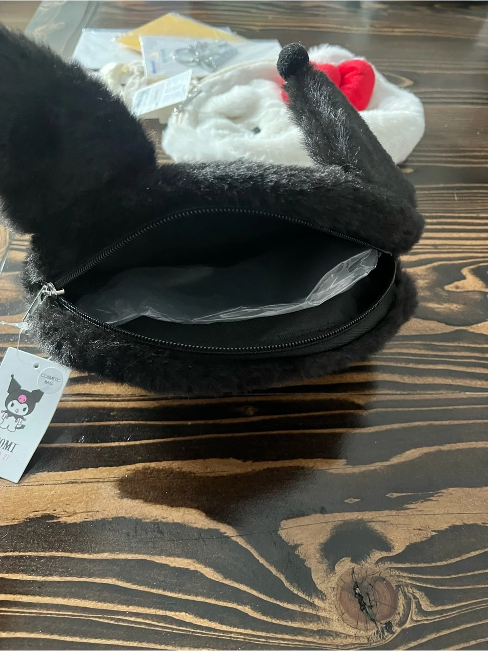 Forever 21 Kuromi Cosmetic Bag - Black, White, Pink